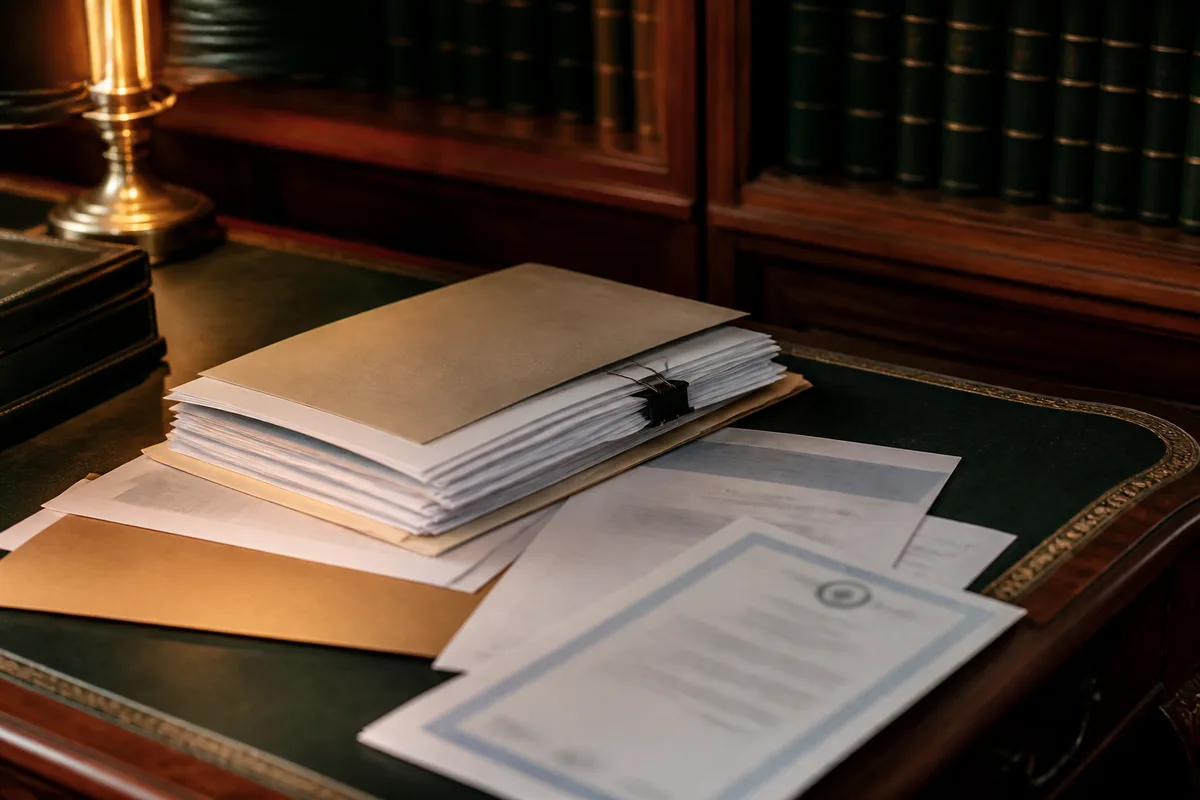 Dossier de pièces justificatives et certificat médical préparés par une victime